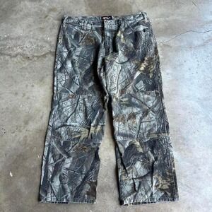 Vintage baggy camo double knee pants
